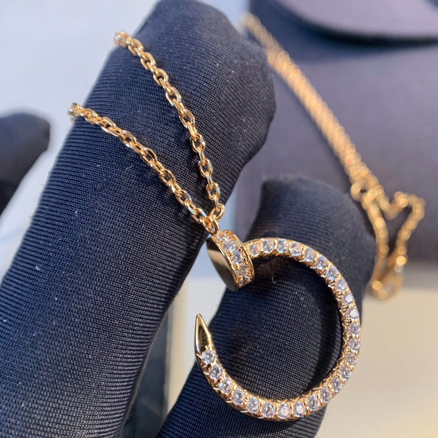 [Mystic]JUSTE NECKLACE PINK GOLD DIAMONDS