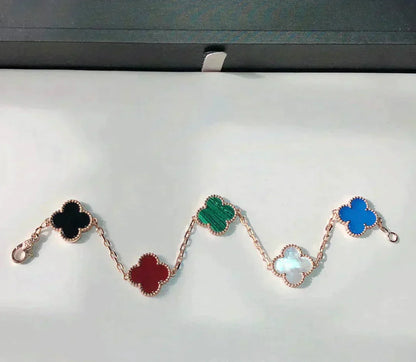 [Mystic]CLOVER 5 MOTIFS MULTICOLOR BRACELET