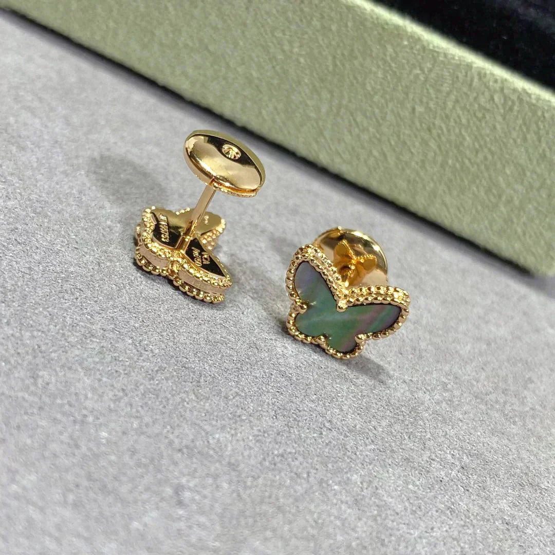 [Mystic]BUTTERFLY DARK MOP  EARRINGS