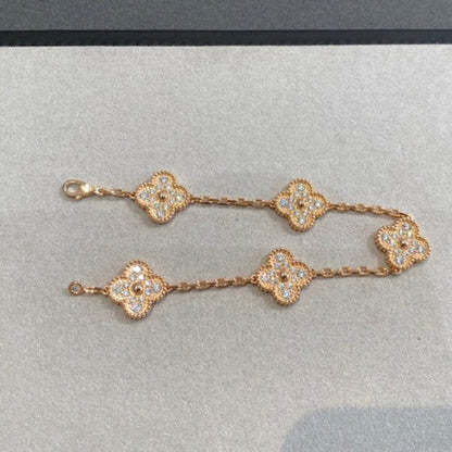 [Mystic] CLOVER 5 MOTIF FULL DIAMOND BRACELET COLLECTION