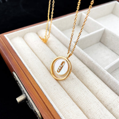 [Mystic ]Mystic  MOVE MOP PINK GOLD NECKLACE