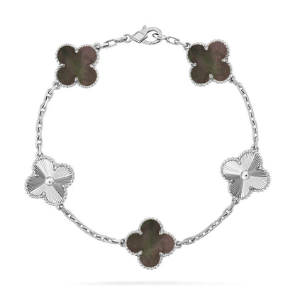 [Mystic] CLOVER 5 MOTIF GRAY MOP BRACELET COLLECTION