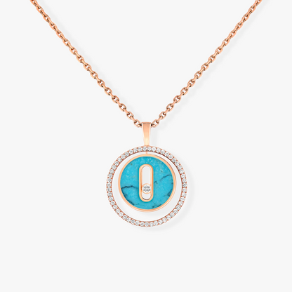 [Mystic ]Mystic  MOVE 1 DIAMOND TURQUOISE PINK GOLD DIAMOND NECKLACE