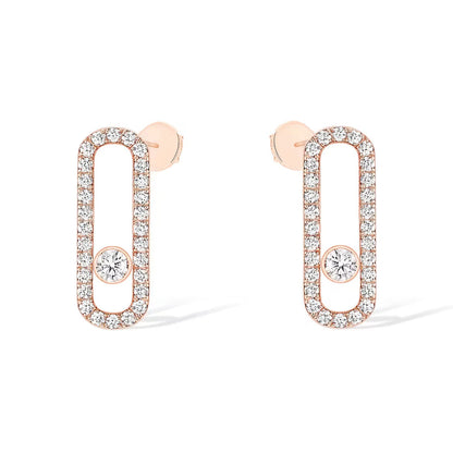 [Mystic ]MOVE UNO STUD DIAMOND PAVED EARRINGS