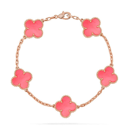 [Mystic] CLOVER 5 MOTIFS  PINK MOP BRACELET COLLECTION