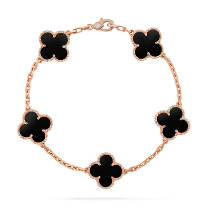 [Mystic] CLOVER 5 MOTIF ONYXS BRACELET COLLECTION