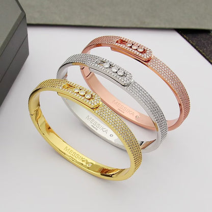 [Mystic ]Move Noa Full Pavé Diamond Bangle Bracelet