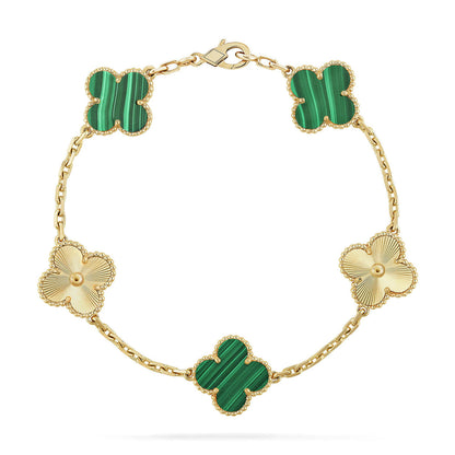 [Mystic] CLOVER 5 MOTIF MALACHITE BRACELET COLLECTION