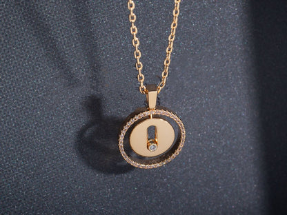 [Mystic ]Mystic  MOVE PM NECKLACE PINK GOLD DIAMOND