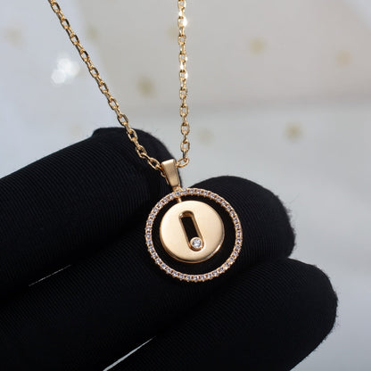 [Mystic ]Mystic  MOVE PM NECKLACE PINK GOLD DIAMOND