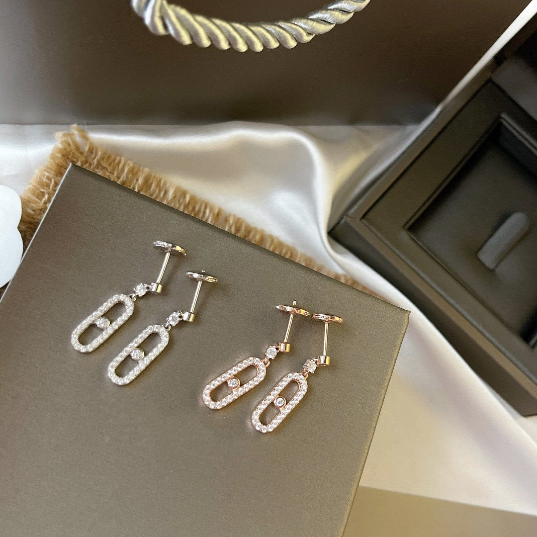 [Mystic ]DORMEUSES MOVE UNO DIAMOND EARRINGS