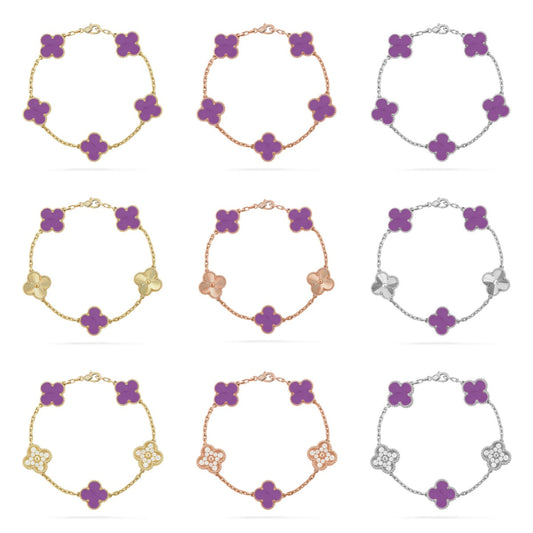 [Mystic] CLOVER 5 MOTIF VIOLET BRACELET COLLECTION