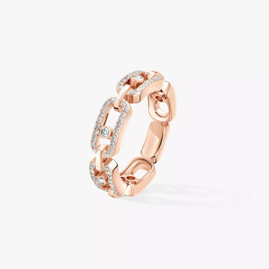 [Mystic ]Move Link Pave_-Set Diamond Ring in Gold