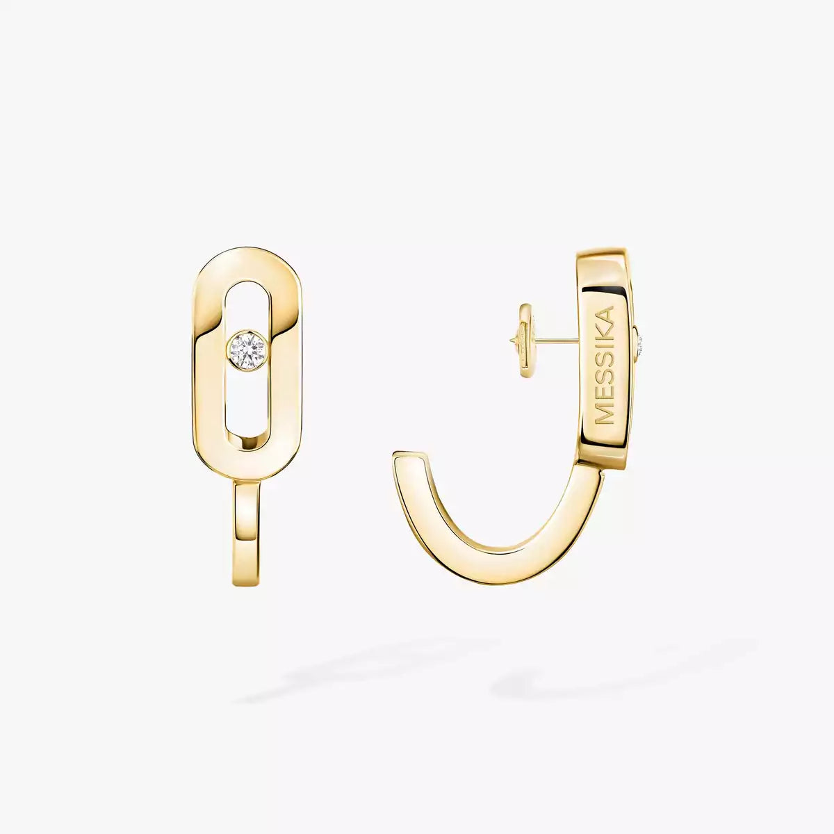 [Mystic ]Diamond Mini Hoop Earrings Move Classique