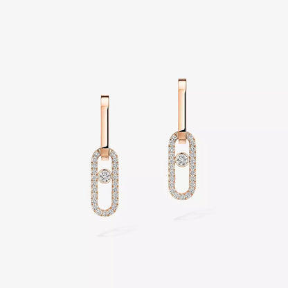 [Mystic ]Move Link Diamond Earrings