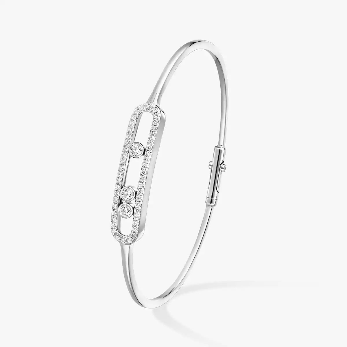 [Mystic ]Move Pavé Diamond Bangle Bracelet M