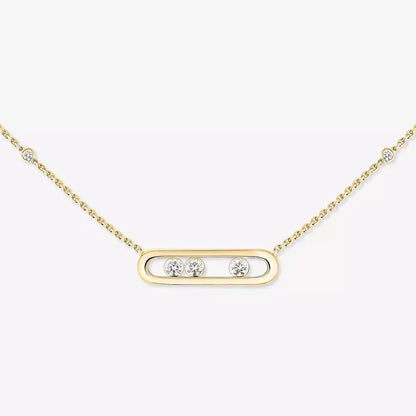 [Mystic ] Baby Move Gold Diamond Necklace