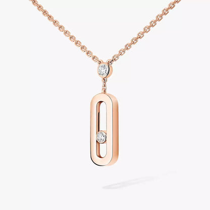 [Mystic ] Move Uno Gold Diamond Long Necklace