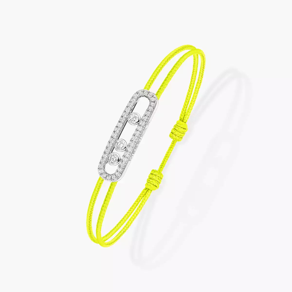 [Mystic ]Messika Care(s) pink cord pavé bracelet