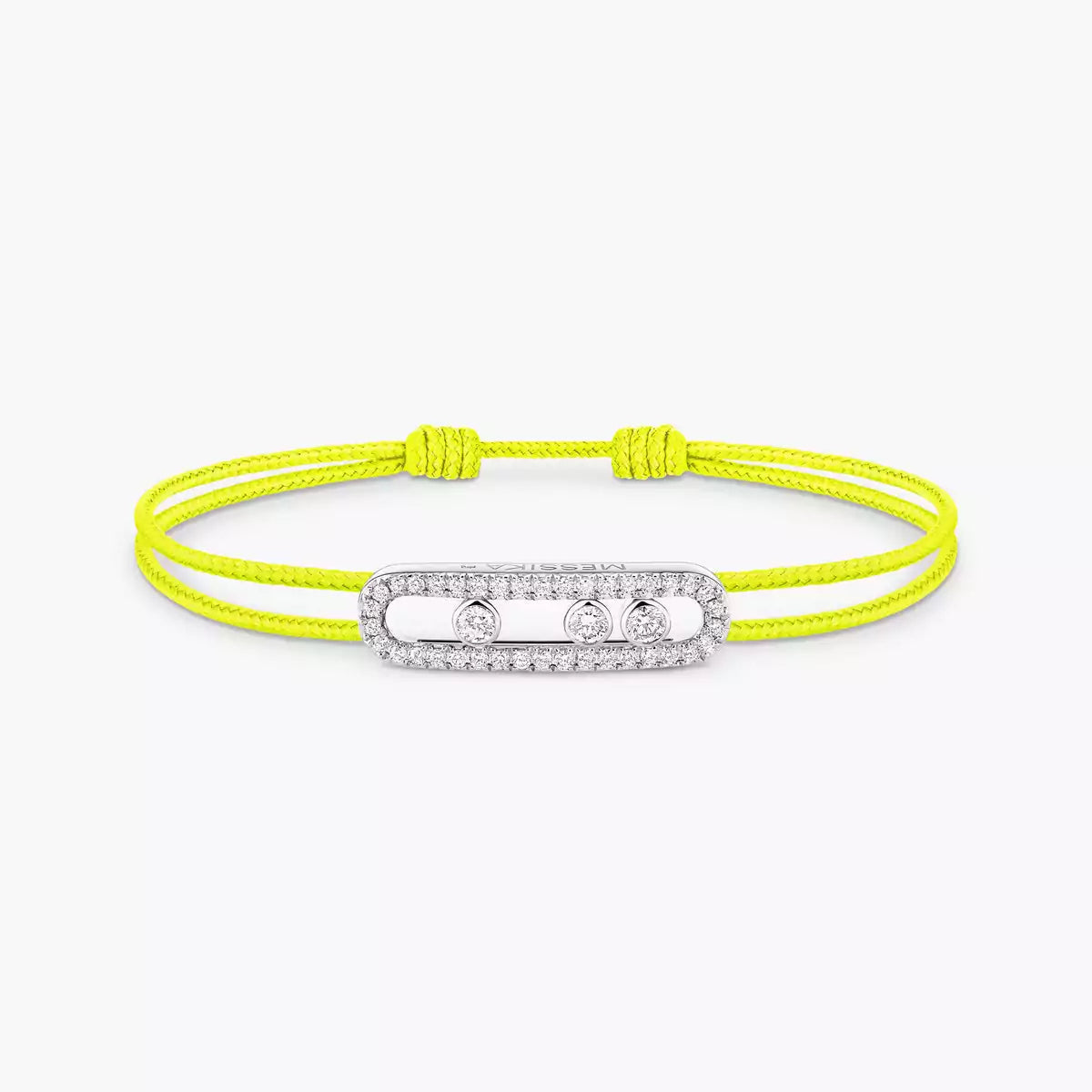 [Mystic ]Messika Care(s) pink cord pavé bracelet
