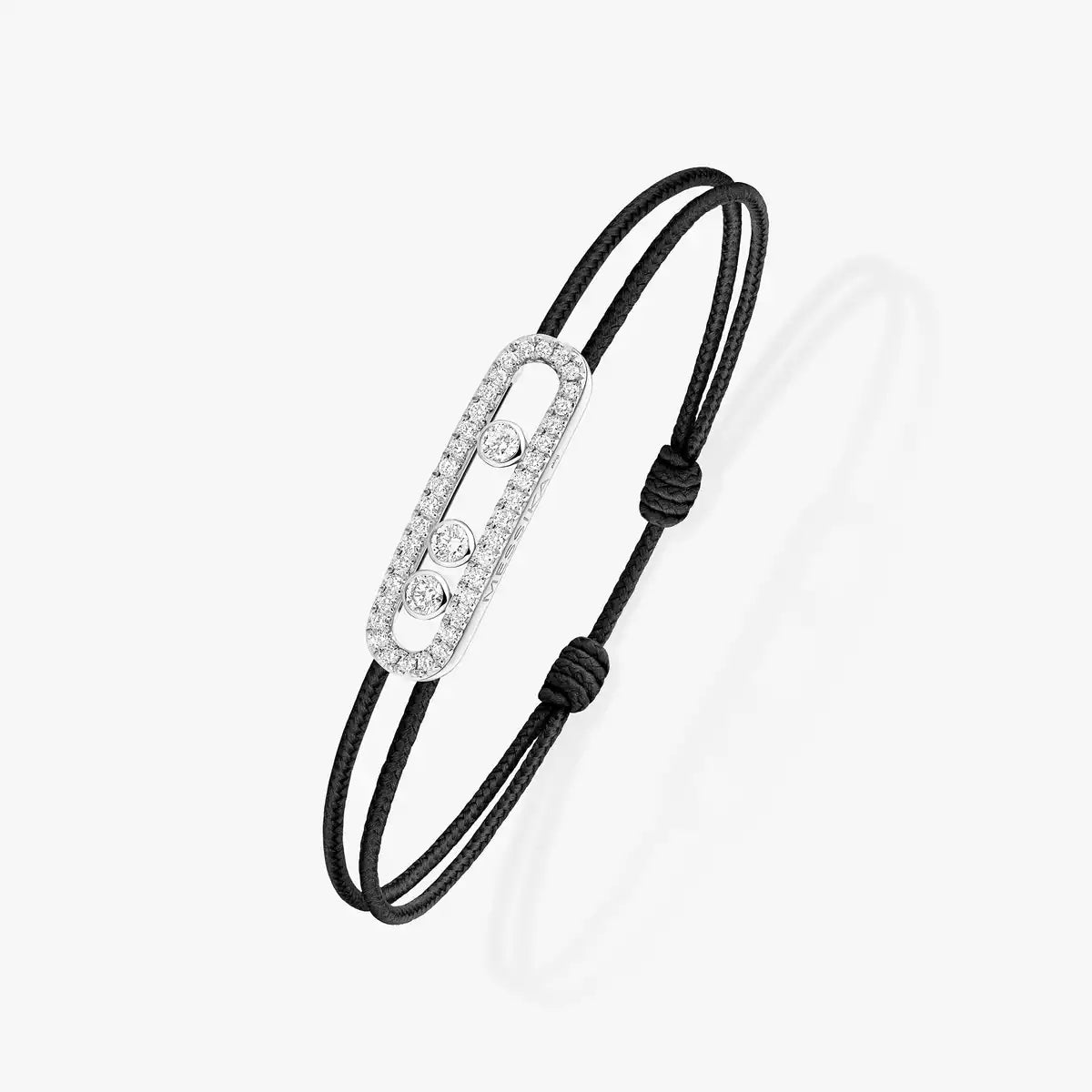 [Mystic ]Messika Care(s) pink cord pavé bracelet
