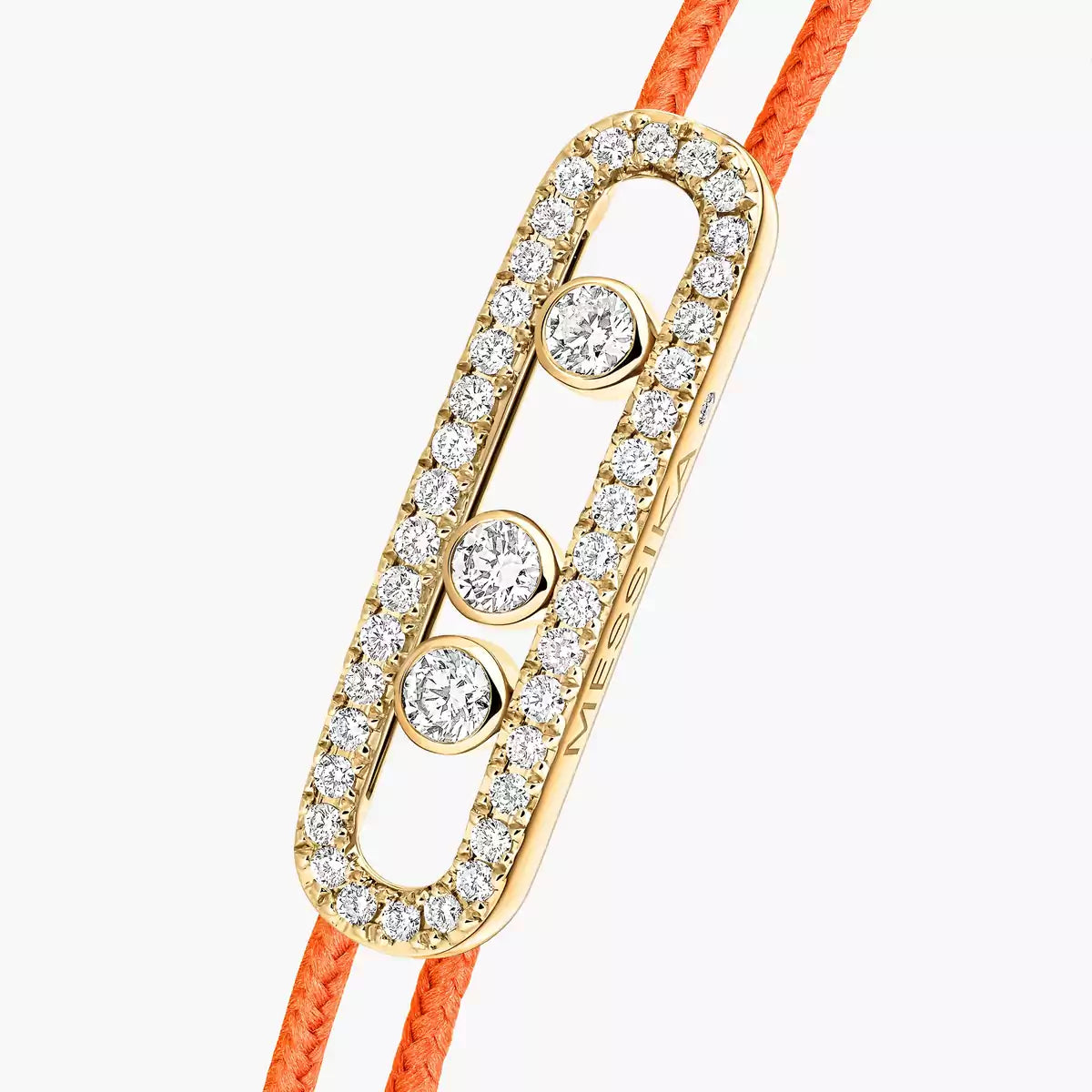 [Mystic ]Messika Care(s) pink cord pavé bracelet