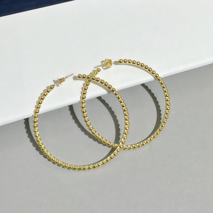 [Mystic ] SMOOTH BEAD STUD EARRINGS