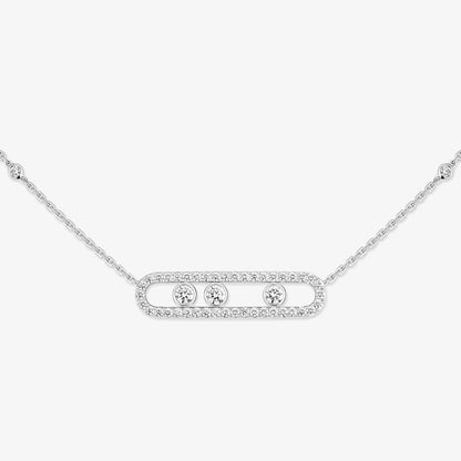 [Mystic ] Move Pave_ Rose Gold Diamond Necklace